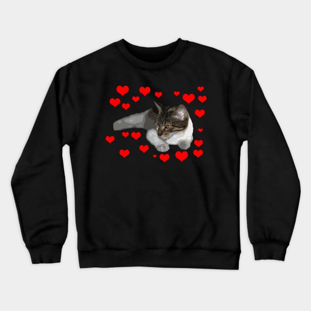 i love my cat Crewneck Sweatshirt by rickylabellevie